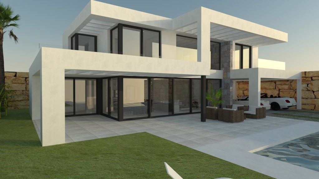 New development of contemporary villas in Mijas