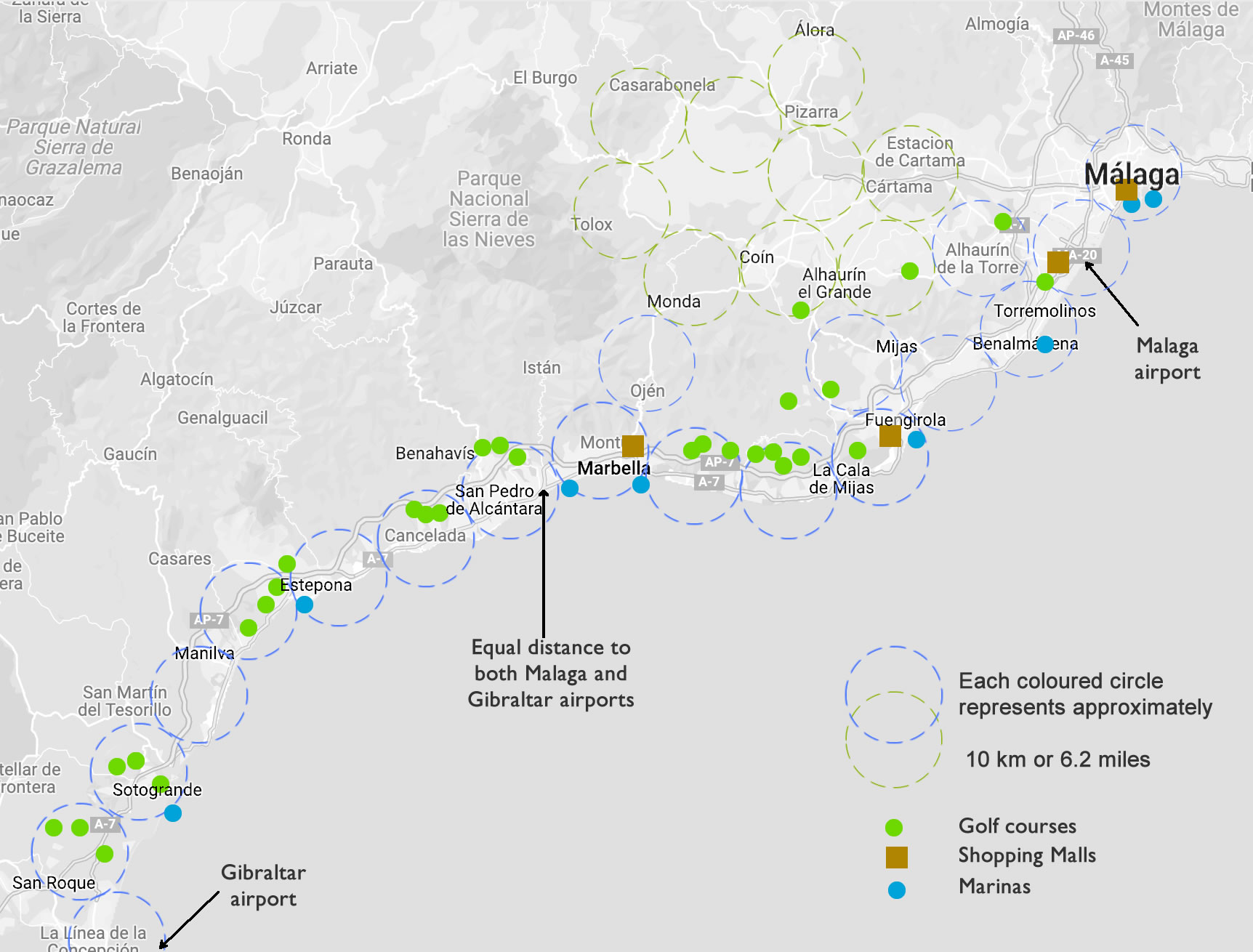 Costa del Sol area map